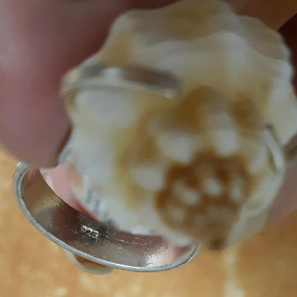 New Genuine Seashell 925 Silver Ring. - Picture 8 of 8